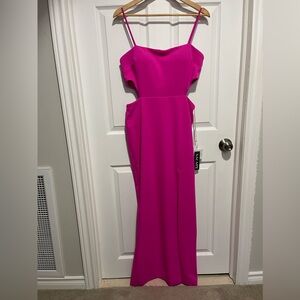 Xscape 12 womens fuschia pink cutout dress slit gown wedding formal
Cocktail new